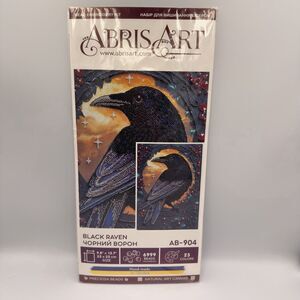 Abris Art Black Raven Bead Embroidery Kit AB-904 DIY Gothic Needlework New